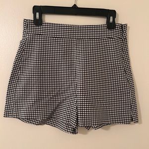 Gap High-waisted Checker Plaid Shorts